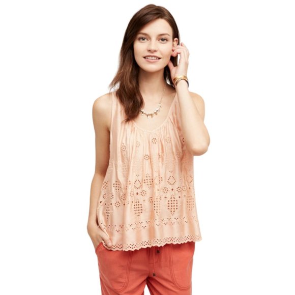VANESSA VIRGINIA (Anthropologie) Boho Eyelet Top - Picture 6 of 9